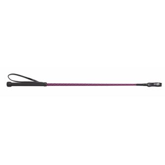 Shires Thread Stem Whip - Child (Spiral Black/Raspberry)
