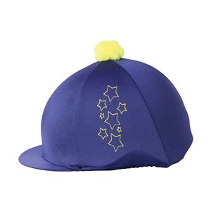 Hy Equestrian Stella Hat Cover (Navy/Yellow)