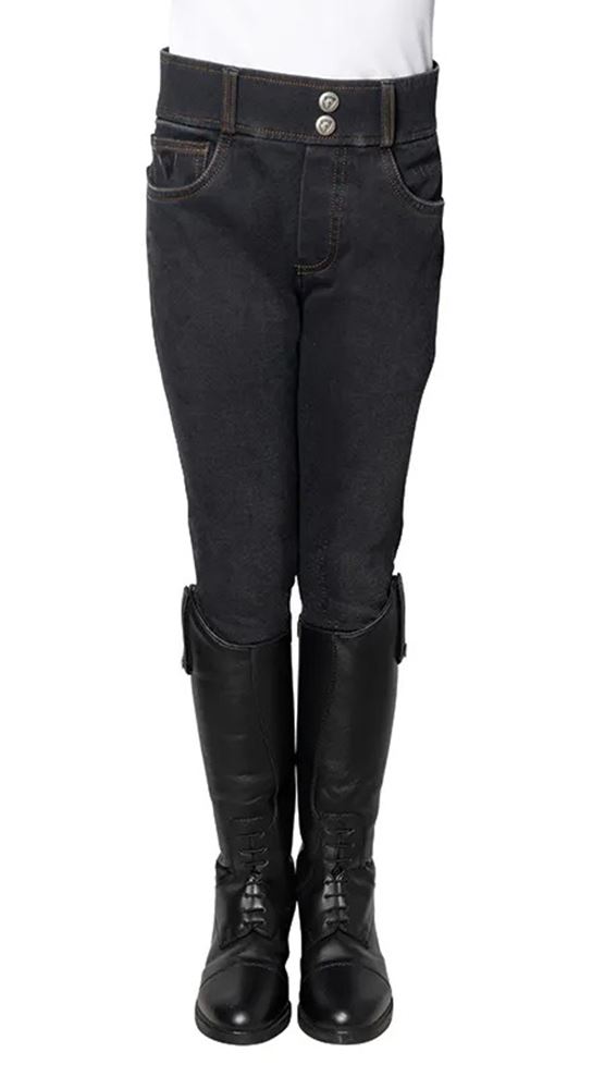 Hy Equestrian Elevate Mizs Style Denim Breeches (Black)