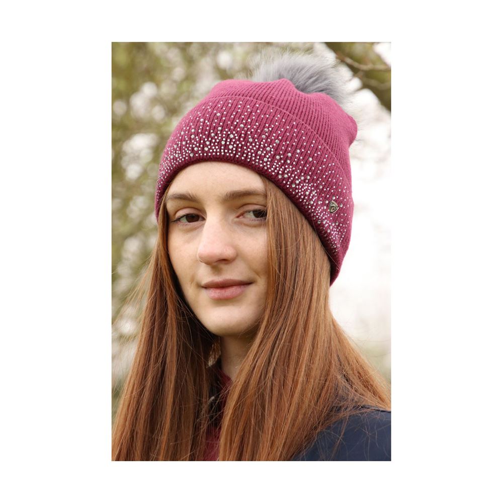 Hy Equestrian Synergy Diamante Bobble Hat (Fig)