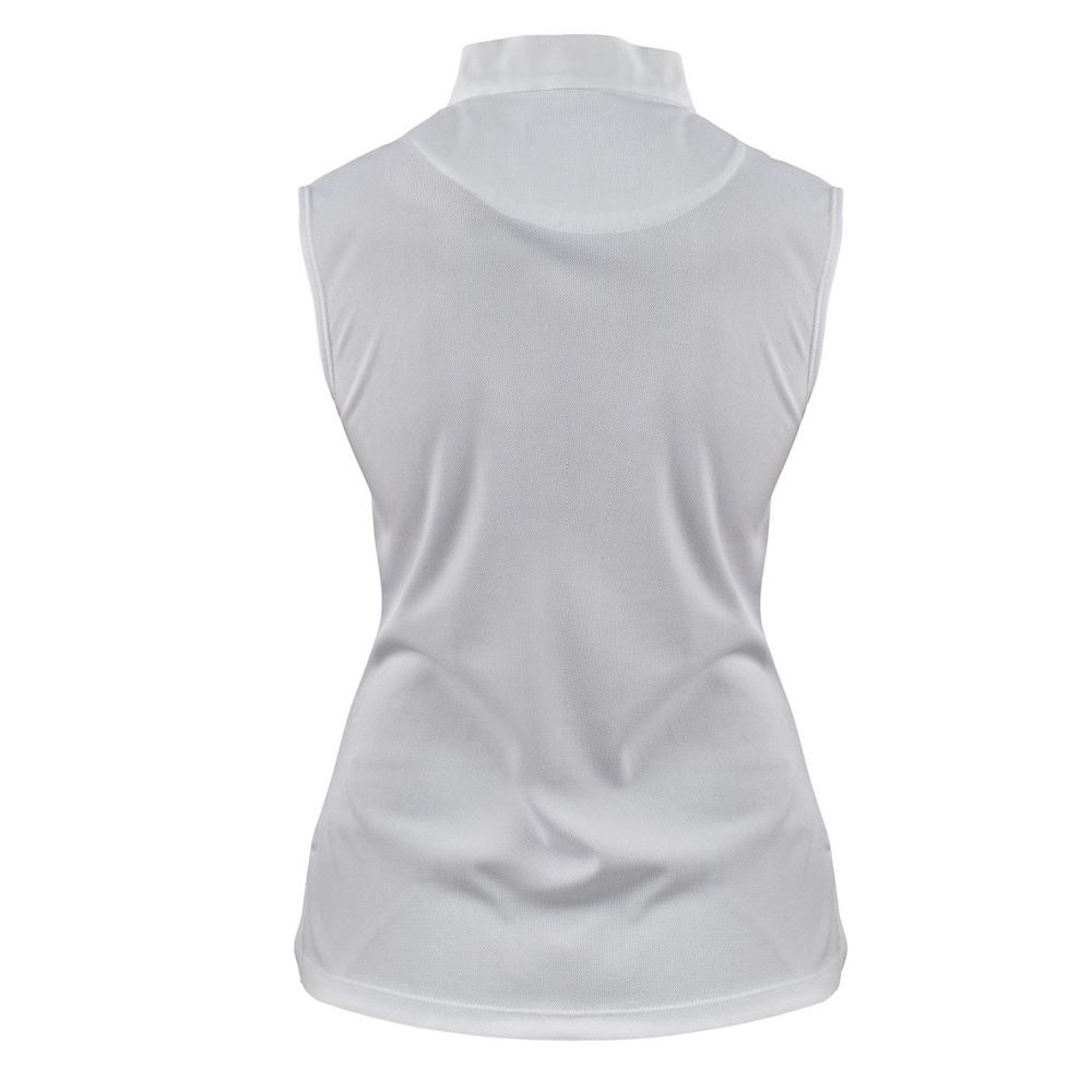 Shires Aubrion Sleeveless Stock Shirt (White)