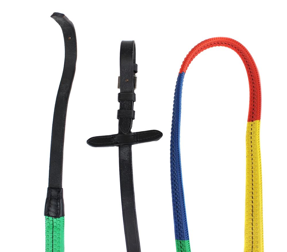 Gallop Rainbow Rubber Reins