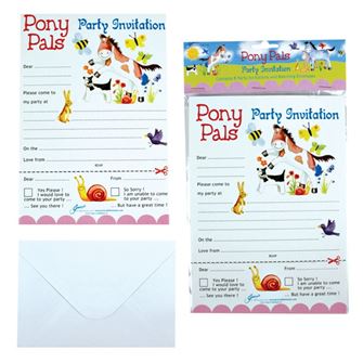 Pony Pals Invitations and Envelopes (8 pack)