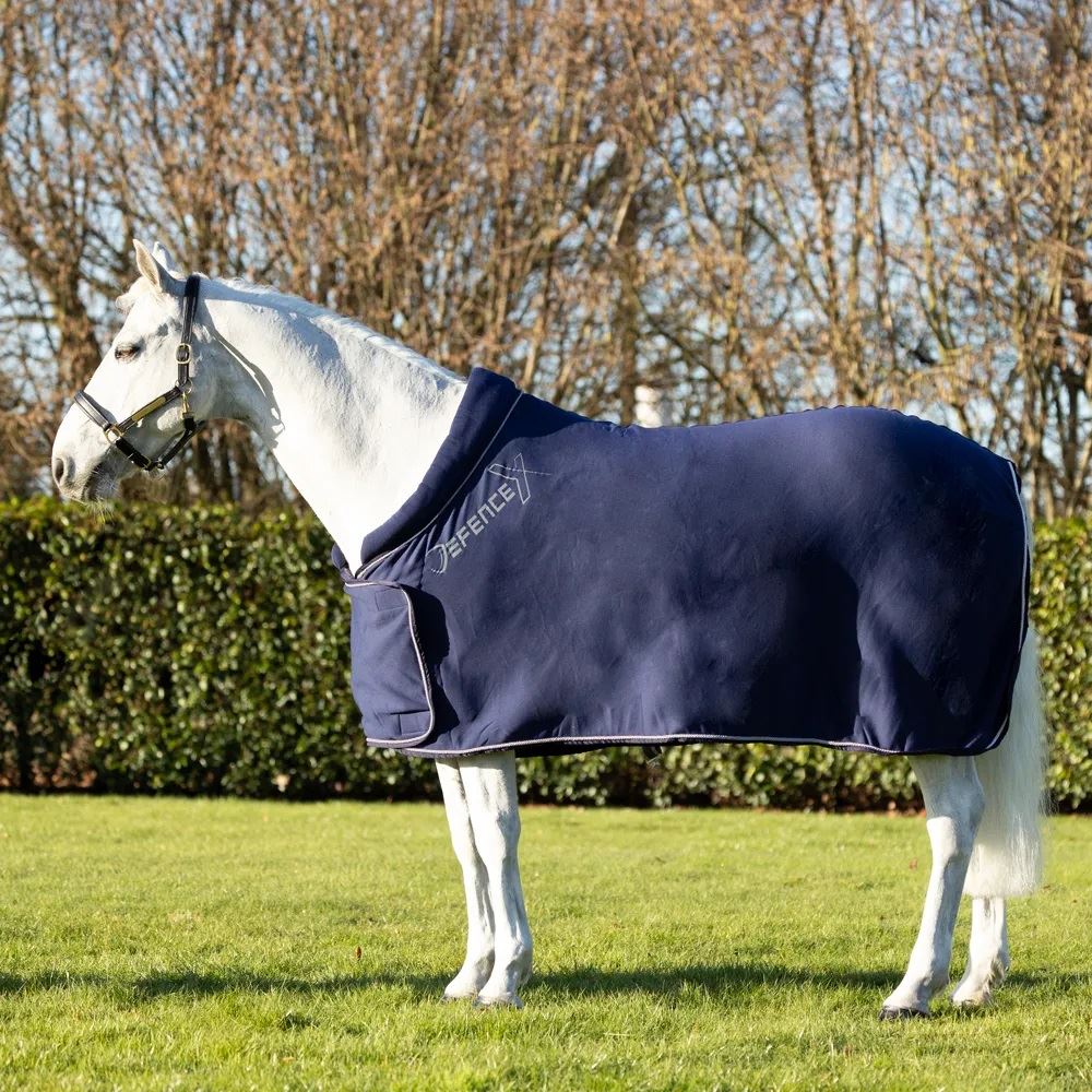 Hy Equestrian DefenceX Shield Royal Elite Fleece Rug (Navy)