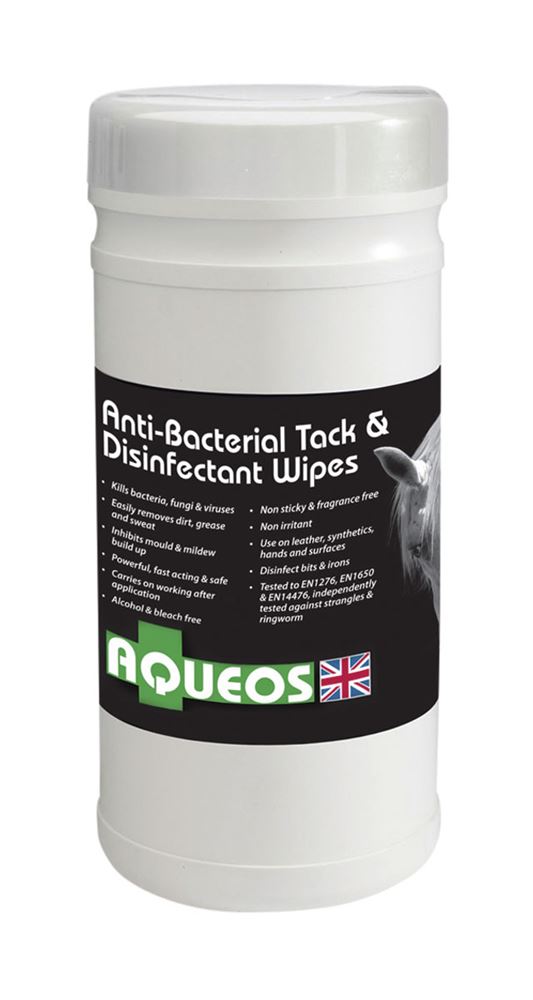 Aqueos Equine Anti-Bacterial Tack & Disinfectant Wipes