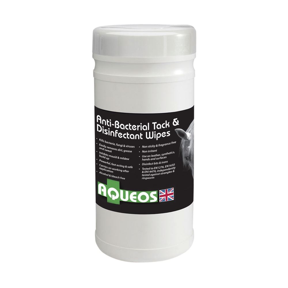 Aqueos Equine Anti-Bacterial Tack & Disinfectant Wipes