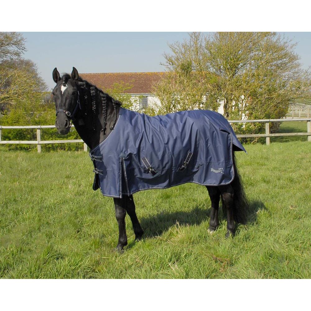 Rhinegold Arizona Outdoor Rug - 100g (Navy/Grey Binding)