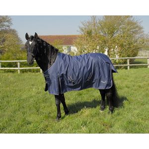 Rhinegold Arizona Outdoor Rug - 100g (Navy/Grey Binding)