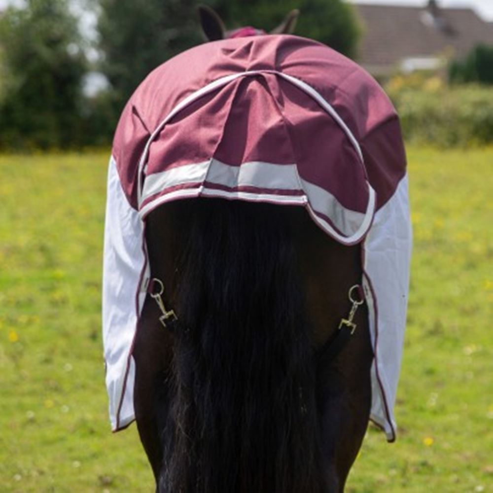 Gallop Trojan Xtra Fly Turnout Combo (Burgundy/Gold)