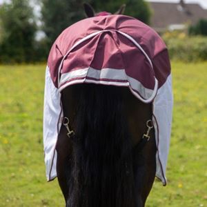 Gallop Trojan Xtra Fly Turnout Combo (Burgundy/Gold)