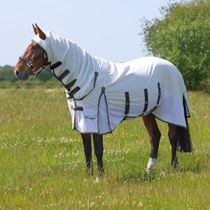 Shires Highlander Plus Sun Shade Fly Combo Rug (White)