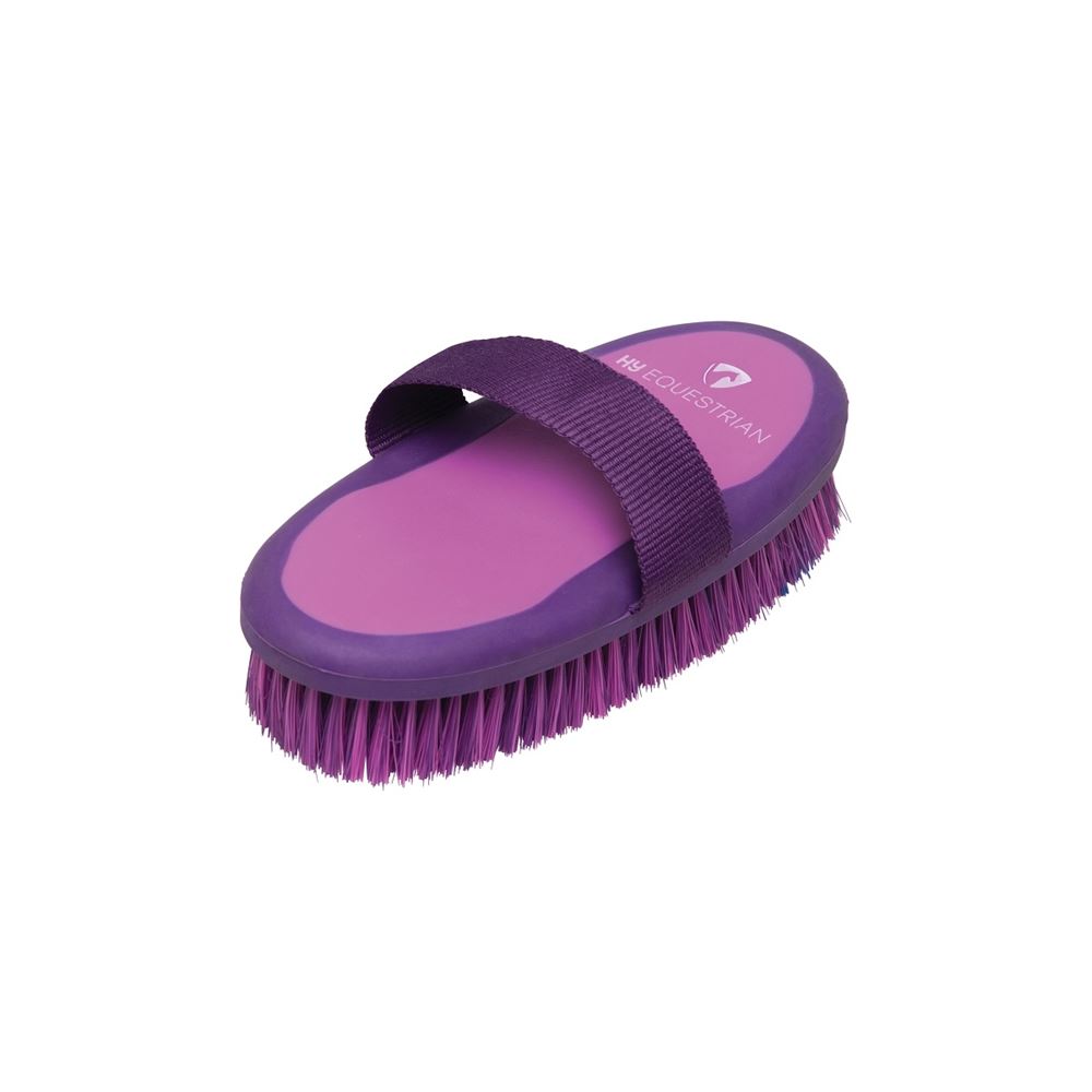 Hy Equestrian Pro Groom Body Brush (Purple/Pink)
