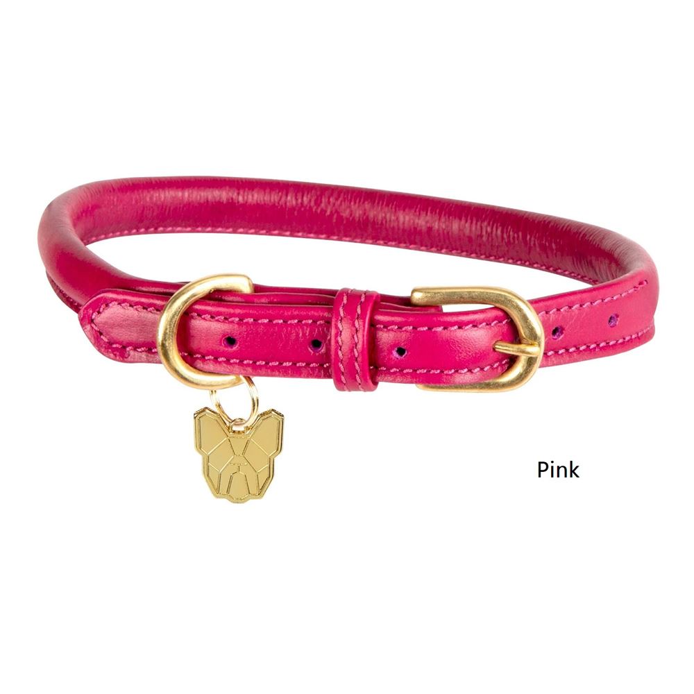 Shires Digby & Fox Rolled Leather Dog Collar (XXXS - XXS)