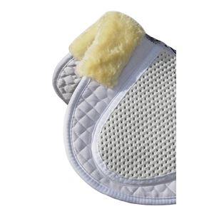 Rhinegold Non-Slip Gel Half Pad - Luxe Fur (White)