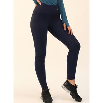 Gallop High-Waist Pocket Silicone Knee Tights (Navy)