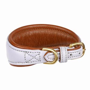 Shires Digby & Fox Padded Leather Greyhound Collar - M, L (Lilac)