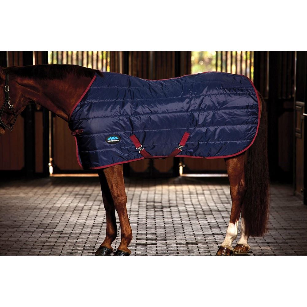 Weatherbeeta Comfitec 210D Channel Quilt Stable Standard - 220g (Navy/Burgundy)