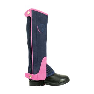 Hy Equestrian Belton Children’s Half Chaps (Navy/Pink)