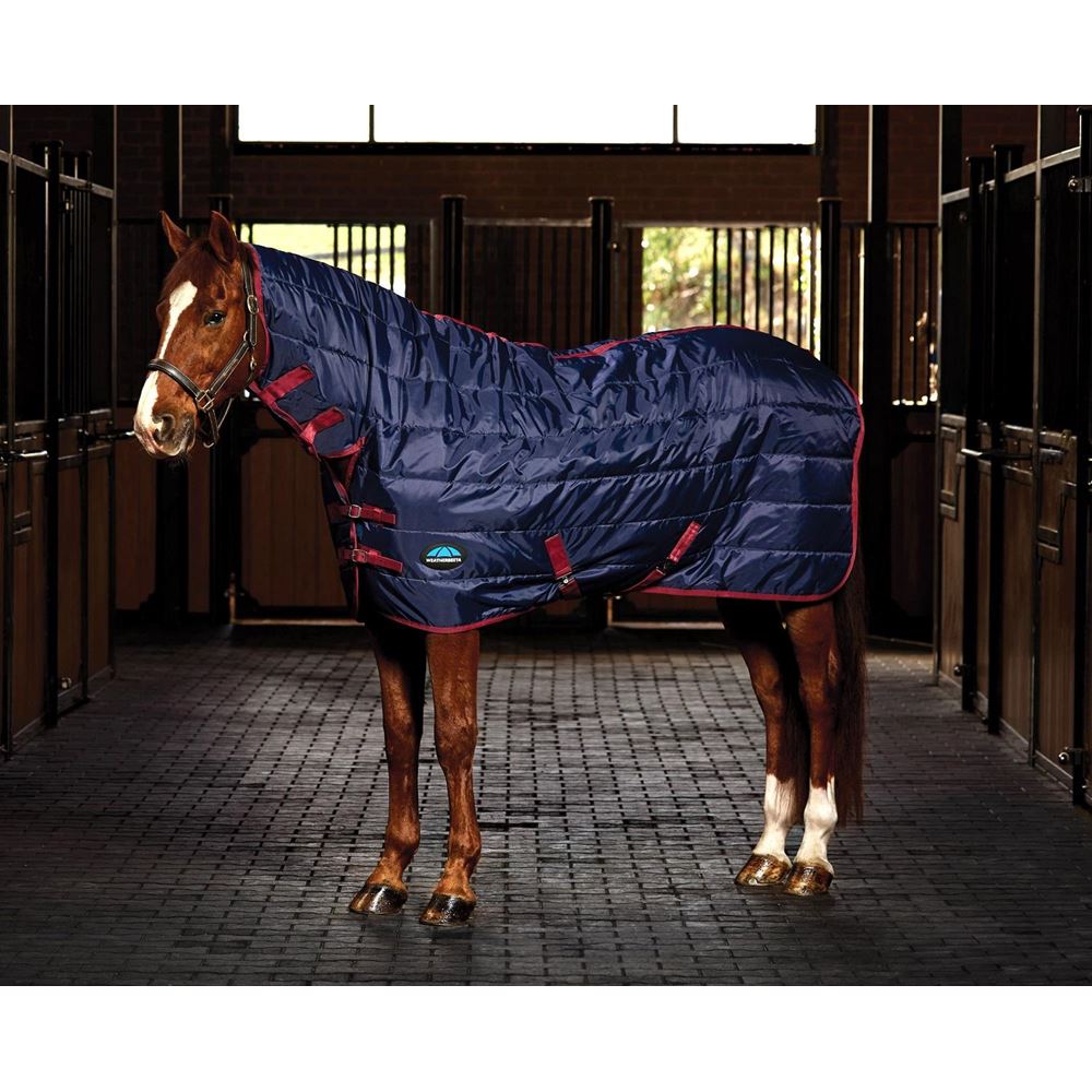 Weatherbeeta Comfitec 210D Channel Quilt Stable Combo - 100g (Navy/Burgundy)