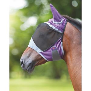 Shires Deluxe Fly Mask with Ears (Purple)