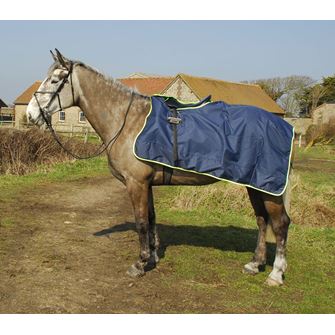 Rhinegold 3/4 Length Cutaway Waterproof Ride-On Rug (Navy)