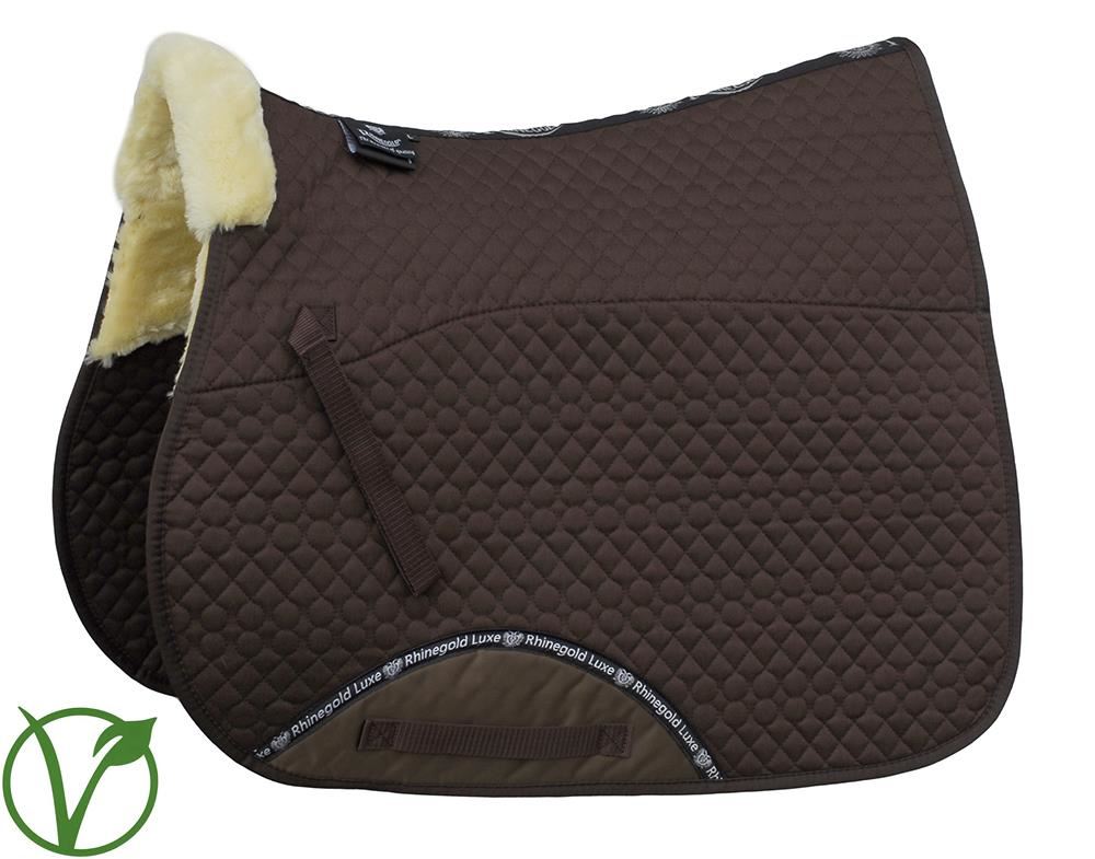Rhinegold Luxe Fur Lined Saddle Cloth (Brown/Natural)