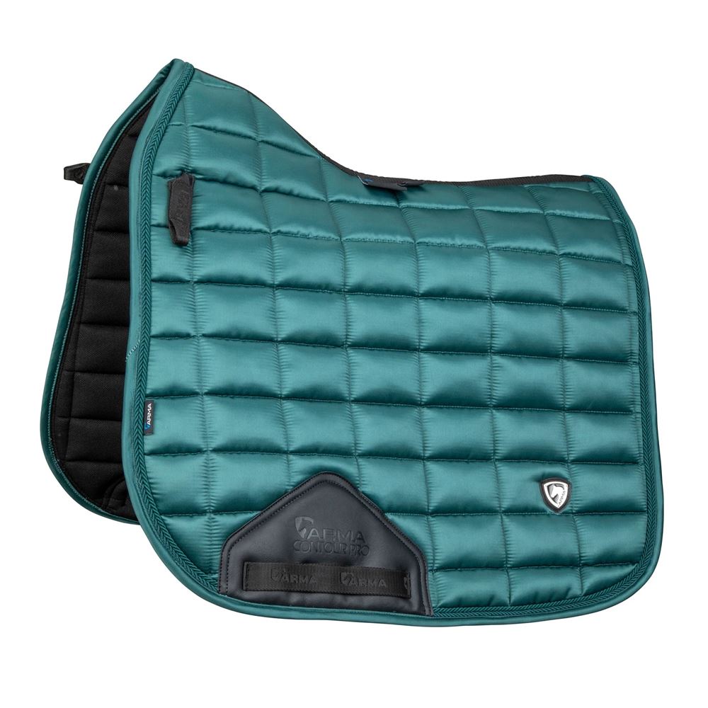 Shires ARMA Eltar Satin Dressage Saddlecloth (Green)
