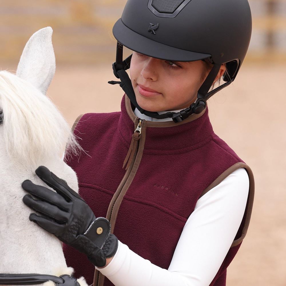 Shires Aubrion Core Fleece Gilet - Young Rider (Maroon)