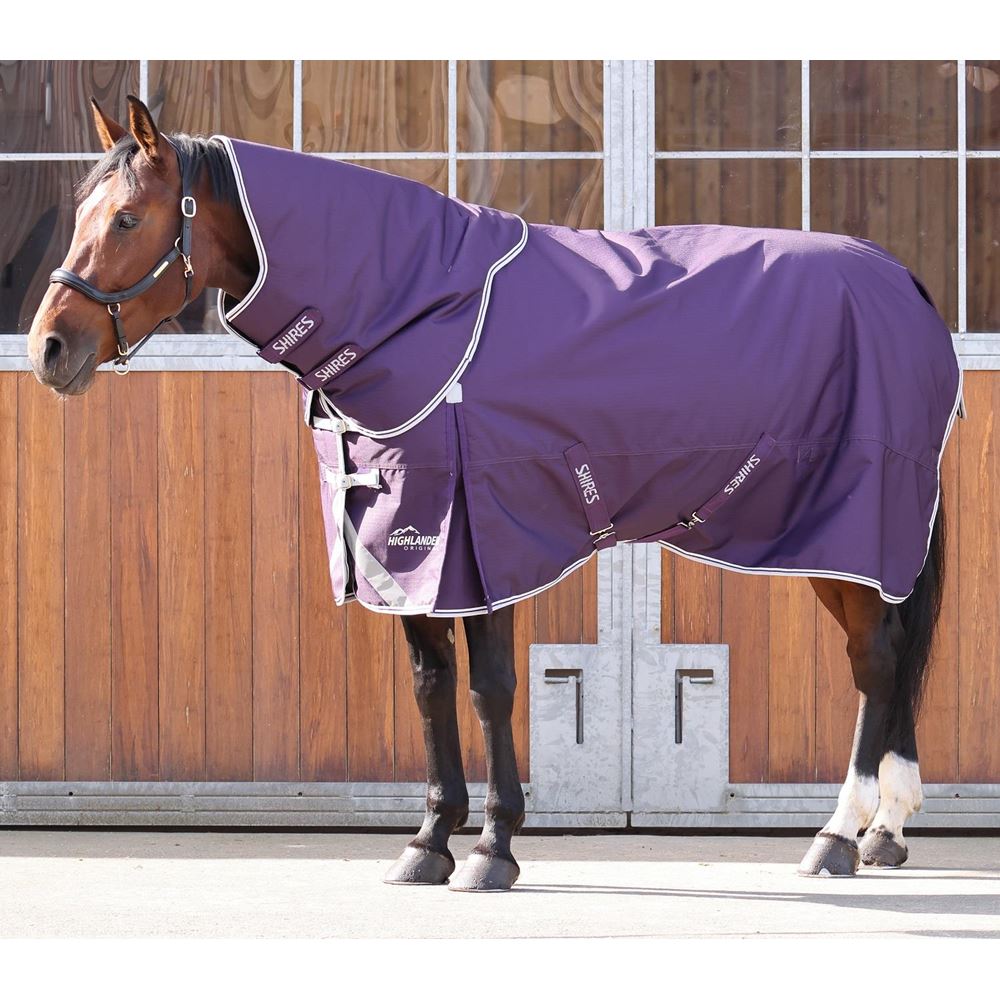 Shires Highlander Original 100 Turnout Rug & Neck Set (Plum)