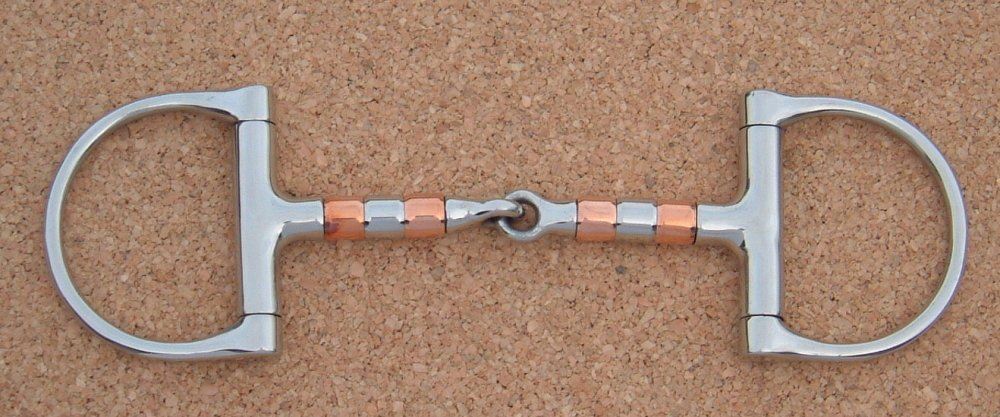 D Cheek Copper Roller Snaffle