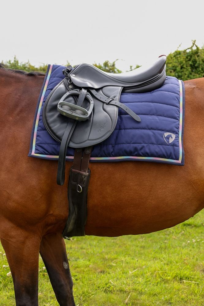 Hy Equestrian Mystic Saddle Pad (Navy/Rainbow Dust)