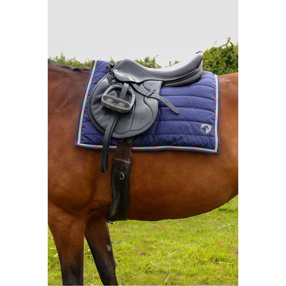 Hy Equestrian Mystic Saddle Pad (Navy/Rainbow Dust)
