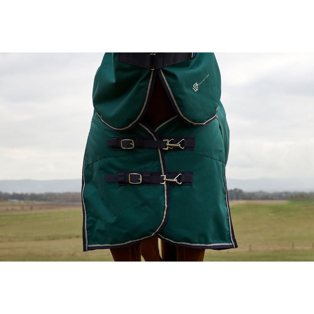 Weatherbeeta Comfitec Plus Dynamic Turnout Detach-A-Neck - 100g (Forest Green/Navy)