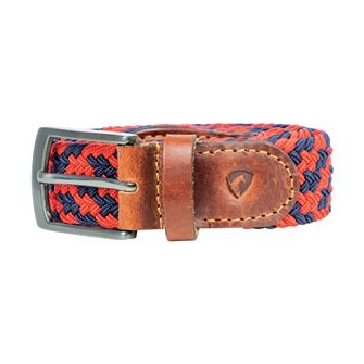 Hy Equestrian Woven Elastic Belt (Navy/Burgundy)