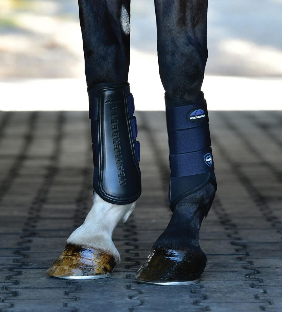 Weatherbeeta Tough-Tec Prime Brushing Boots (Black/Navy)