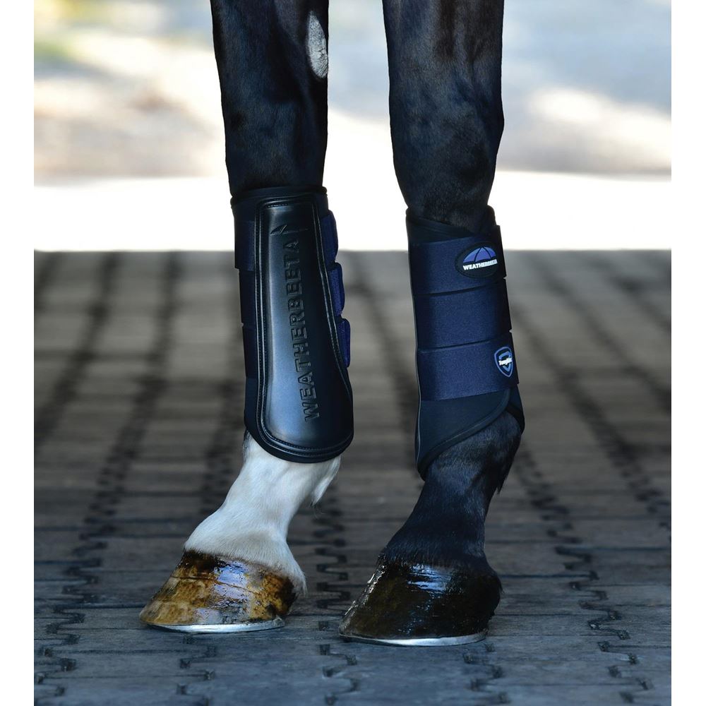 Weatherbeeta Tough-Tec Prime Brushing Boots (Black/Navy)