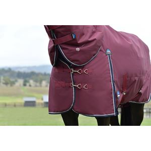 Weatherbeeta Comfitec Essential Turnout Detach-A-Neck - 220g (Burgundy/Navy)