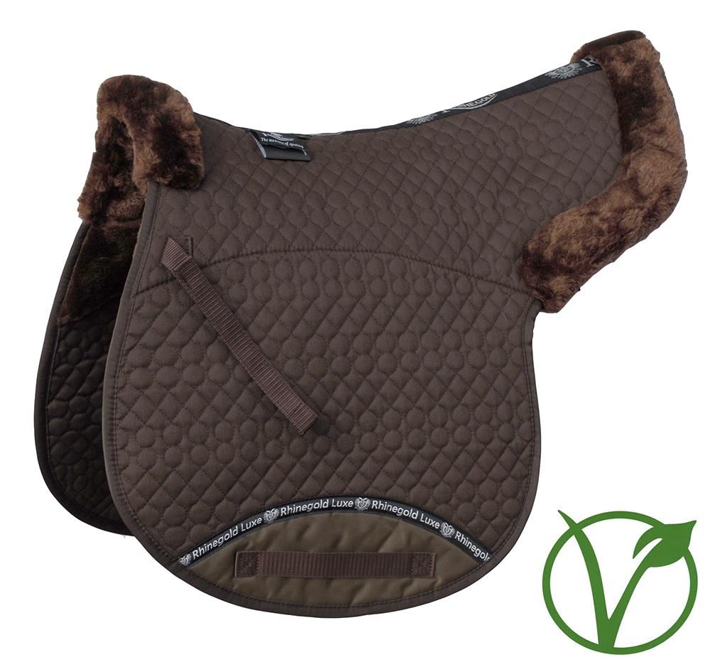 Rhinegold Luxe Fur Numnah (Brown/Brown)