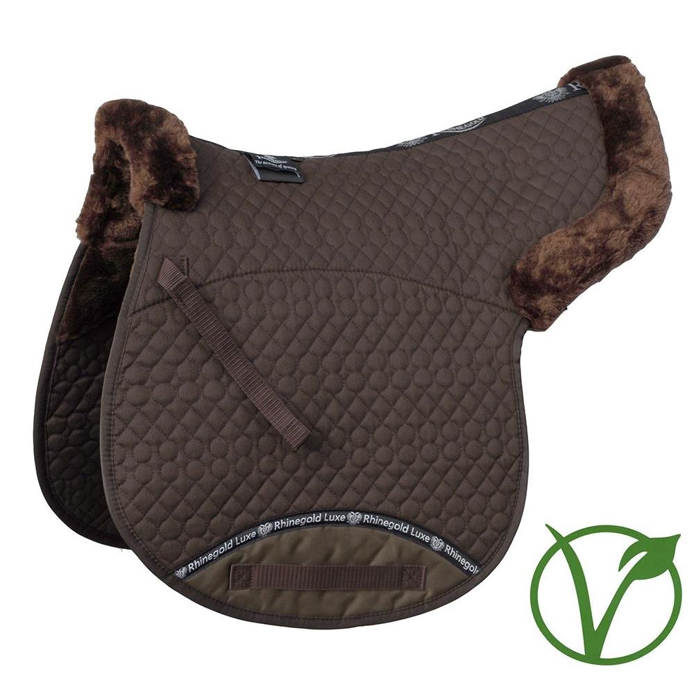 Rhinegold Luxe Fur Numnah (Brown/Brown)