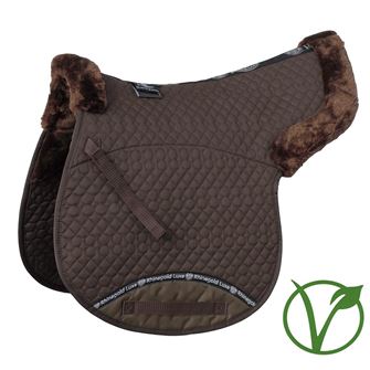 Rhinegold Luxe Fur Numnah (Brown/Brown)