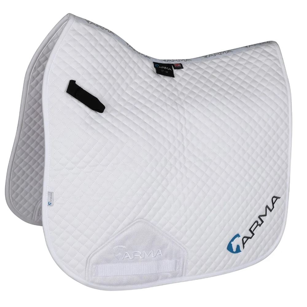 *barcodes* ARMA Branded Dressage Saddlecloth (White)
