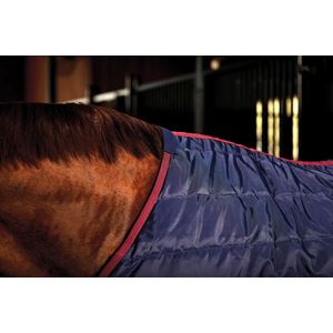 Weatherbeeta Comfitec 210D Channel Quilt Stable Standard - 220g (Navy/Burgundy)