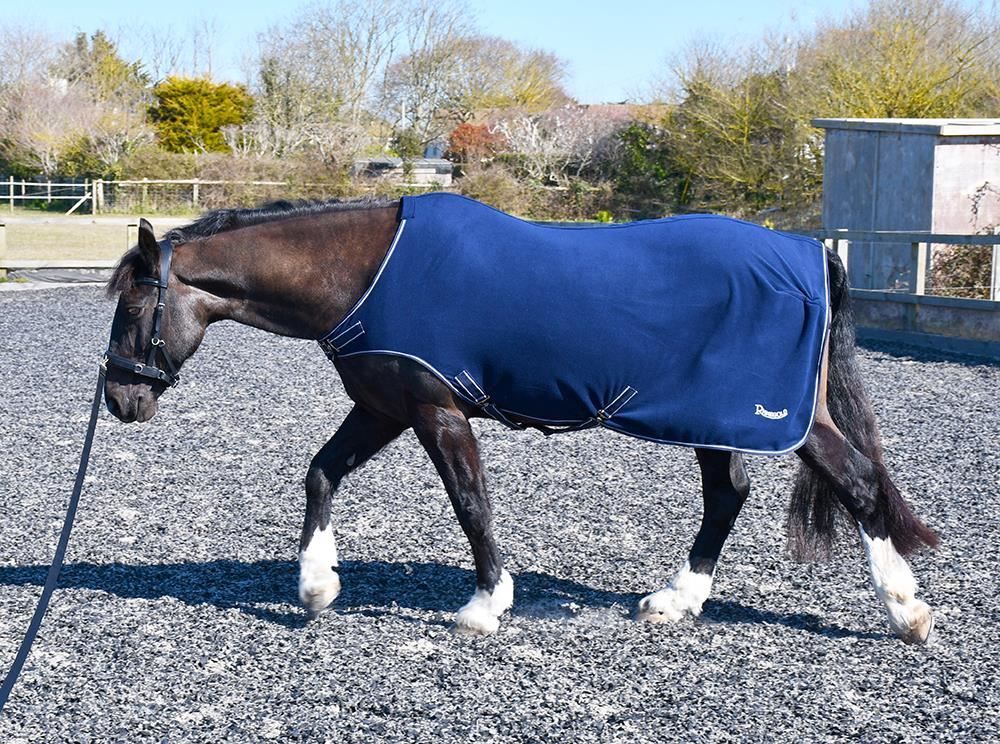 Rhinegold Fleece Horsewalker/Lunge Rug (Navy)