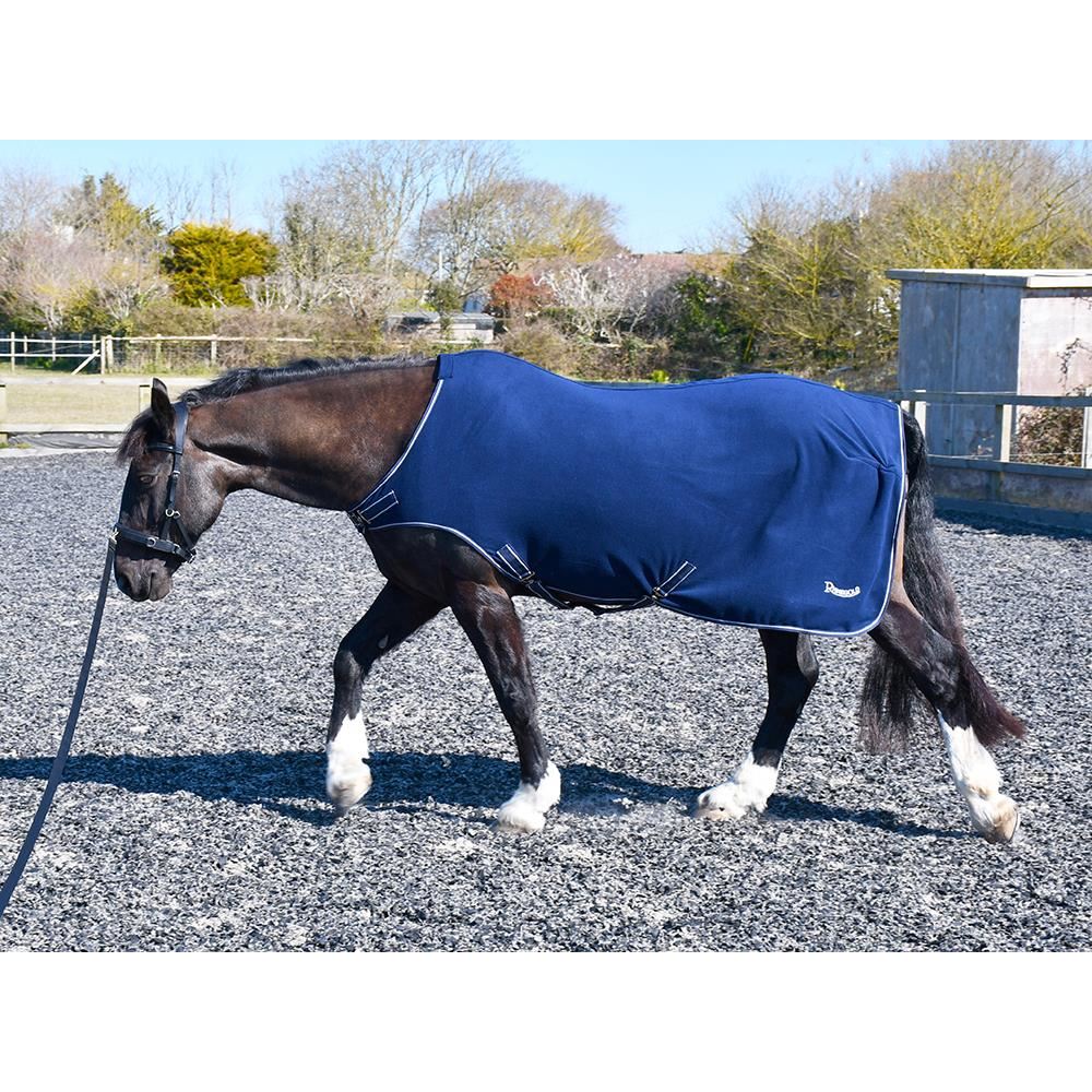 Rhinegold Fleece Horsewalker/Lunge Rug (Navy)