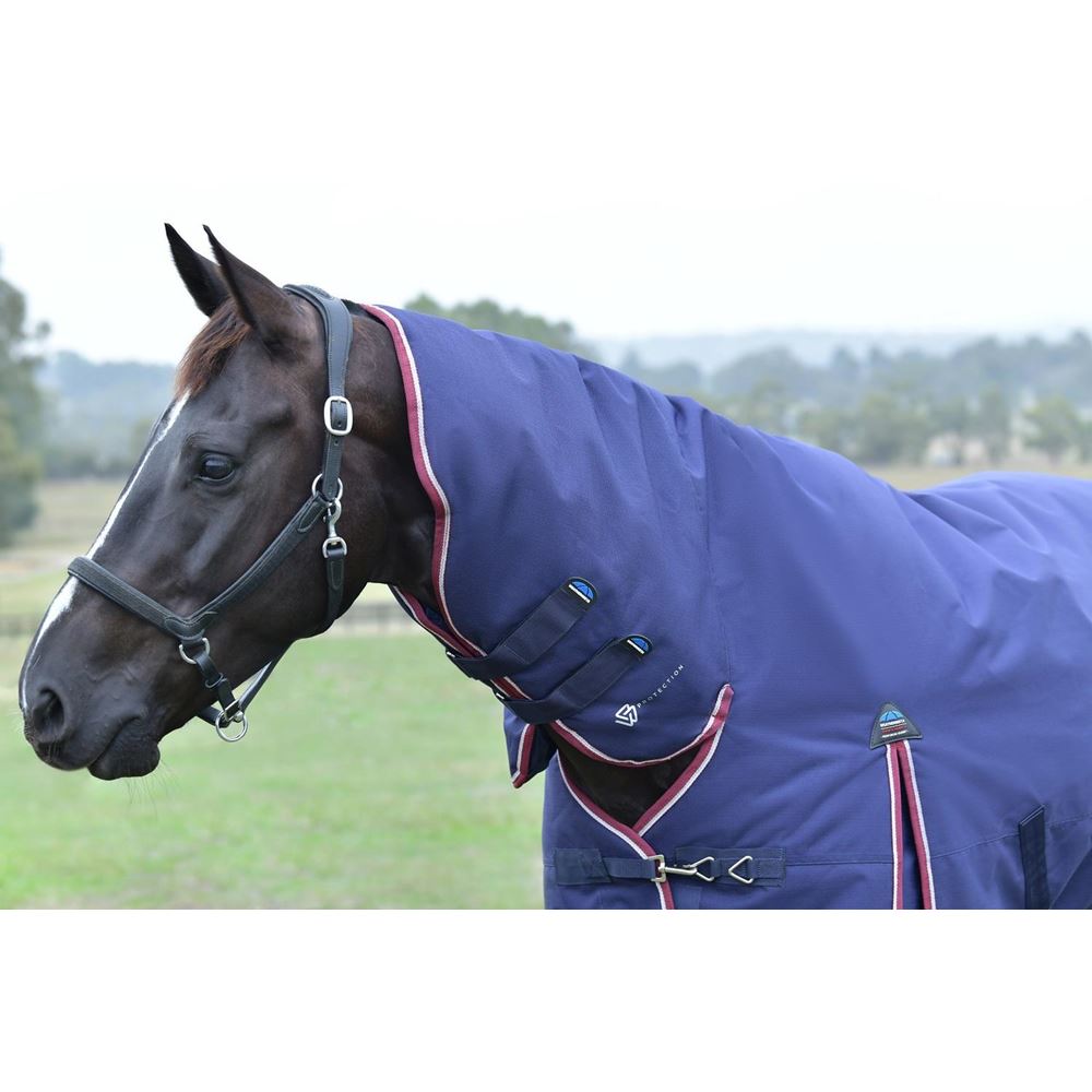 Weatherbeeta Comfitec Essential Turnout Combo - 220g (Navy/Burgundy)