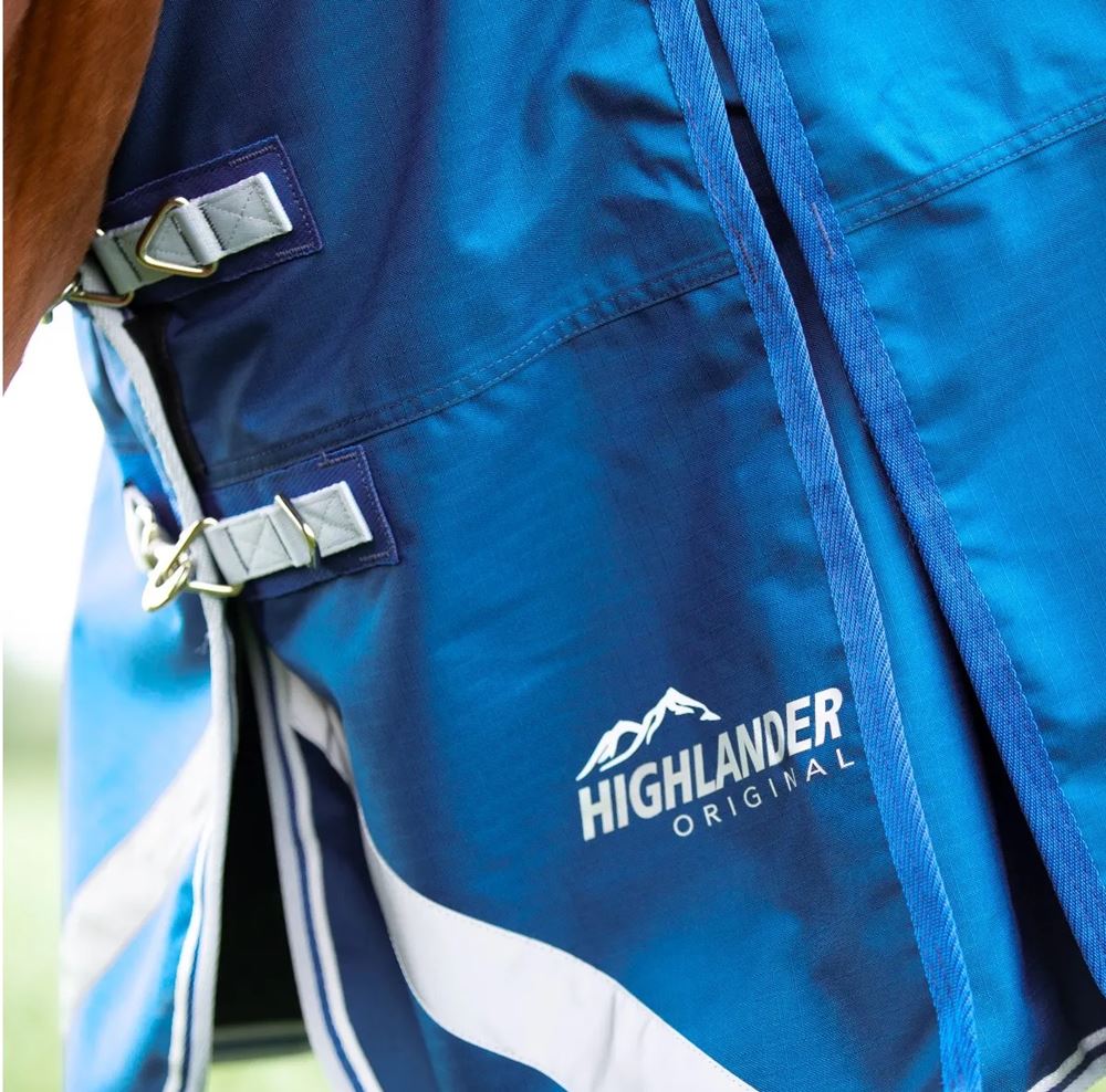 Shires Highlander Original 200 Turnout Rug & Neck Set (Blue)