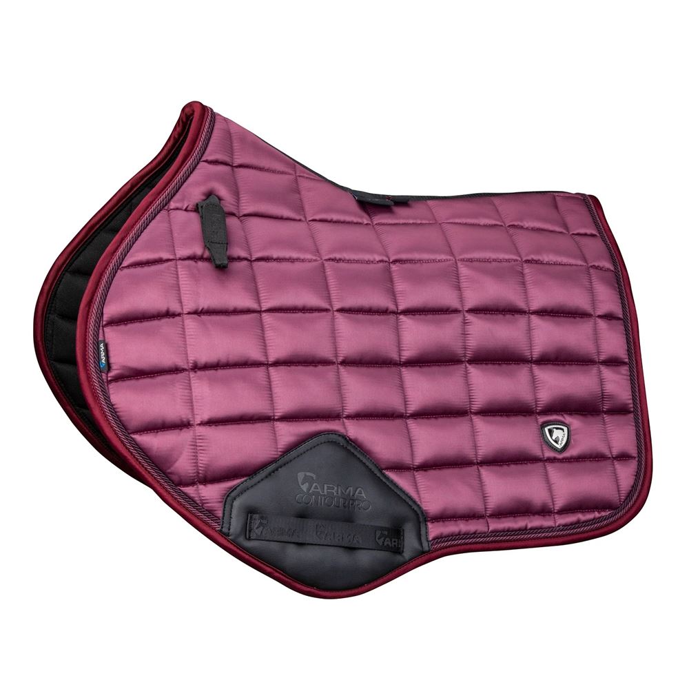 Shires ARMA Eltar Satin Jump Saddlecloth (Black Cherry)