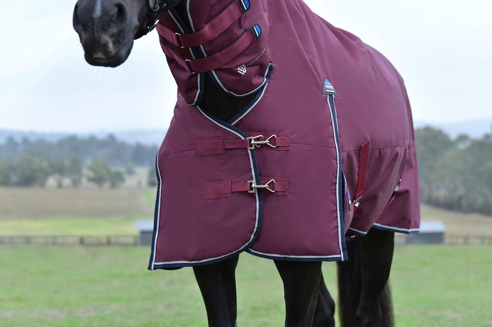 Weatherbeeta Comfitec Essential Turnout Combo - 220g (Burgundy/Navy)