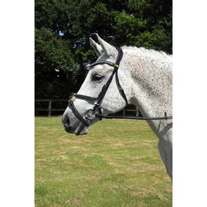 Rhinegold Italian Leather Anatomical Bridle With Mexican Noseband