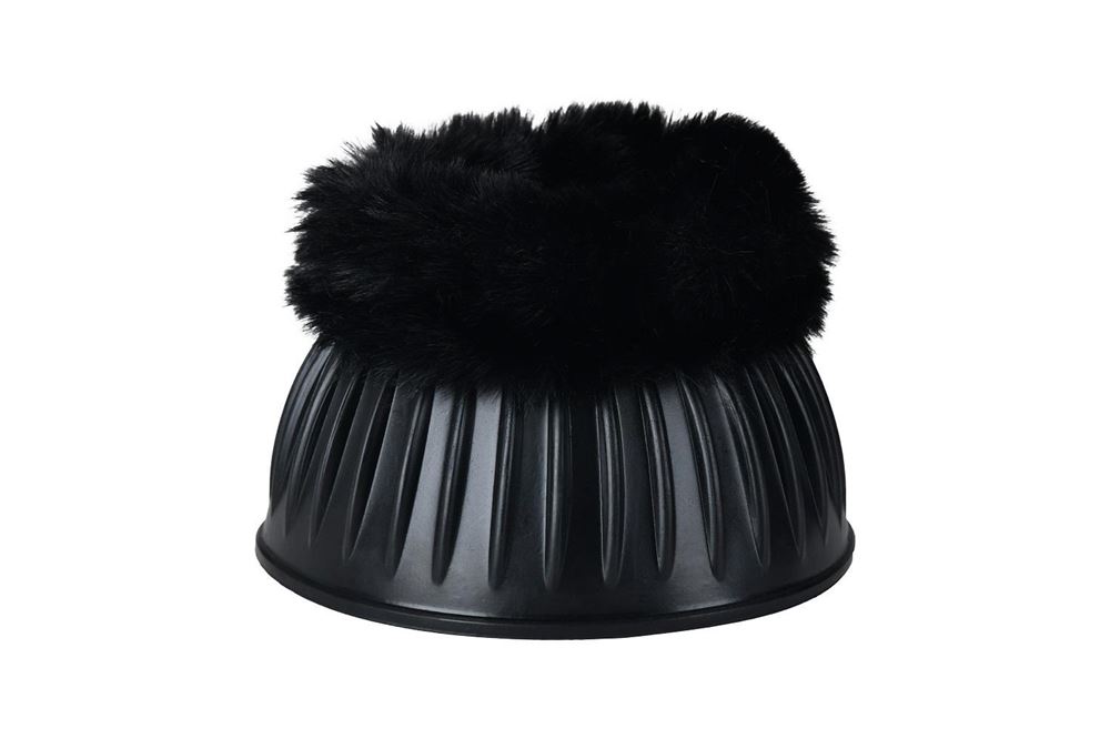 Weatherbeeta Tough-Tec Prime Fleece Trim Rubber Bell Boots (Black/Grey)